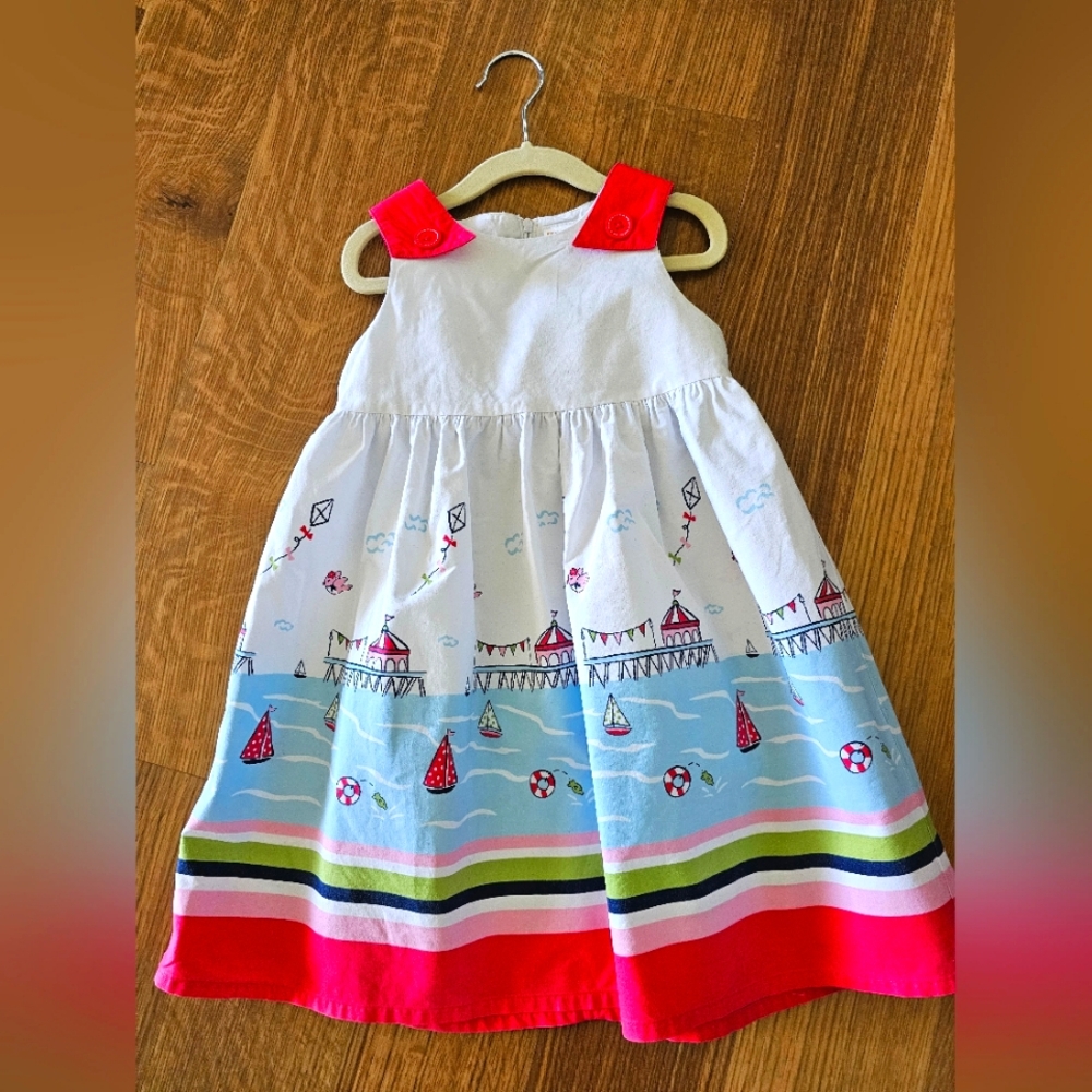 Gymboree Nautical Sailboat Dress 4t